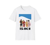 T-Shirt - La Troupe - Les bronzés Font du Ski (FR/ES, Numérique, 38, Taille Normale, Taille Normale, Blanc)
