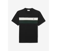 T-shirt Lacoste à blocs de couleur manches courtes noir blanc vert - S