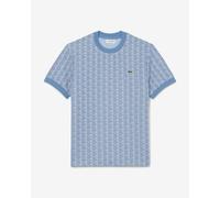 T-shirt Lacoste Monogramme Jacquard à manches courtes bleu - XXL