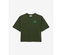 T-shirt Lacoste Paris Badge Accent manches courtes vert foncé femme - 44