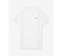 T-shirt Lacoste Ultra Dry Trim Accent Sport manches courtes blanc rose - XXL