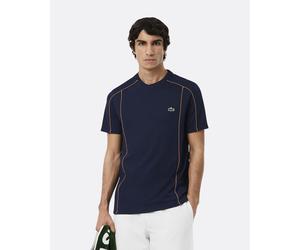 T-shirt Lacoste Ultra Dry Trim Accent Sport manches courtes bleu orange - XXL