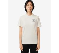 T-shirt Lacoste Vintage Logo manche courte blanc crème femme - 34