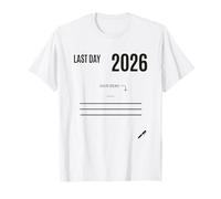 T-Shirt « Last Day 2026 Sign Here » avec autographe « Last Day of School » T-Shirt