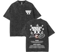 T-Shirt Lavé Rapper Chris Brown XX Tour 2025 Hommes Femmes Hip Hop Oversized T-Shirts Hommes Mode Vintage Chemises-Black9||3X_l