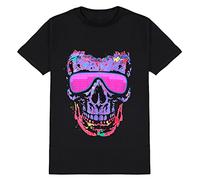 T-shirt LED pour fête, hiphop, cosplay, concert, cadeau d'anniversaire, meilleur costume de Noël, d'égaliseur activé par le son, t-shirt DJ, et violet, XXL
