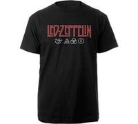T-shirt ledzeppelin logo & symbols unisexe noir taille xxl Noir G