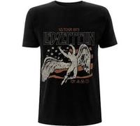 T-shirt ledzeppelin us 1975 tour flag unisexe noir taille xl Noir G