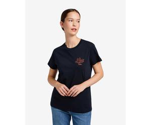 T-shirt Lee Small Logo manche courte noir orange femme - XS