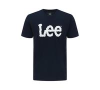 Lee T-Shirt 'WOBBLY LOGO TEE' bleu marine / blanc, Taille S