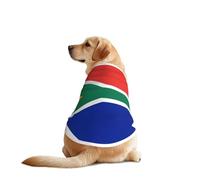 T-shirt léger et extensible pour chien avec drapeau de l'Afrique du Sud, pour chiens de taille moyenne et grande, pour la marche, les activités de plein air
