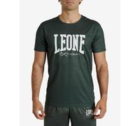 T-shirt Leone 1947 Logo manches courtes vert blanc - M