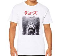 T-Shirt Les Dents de la mer Blanc - Poster Japan Jaws L/Blanc
