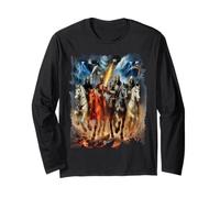 T-Shirt Les Quatre Cavaliers de l'Apocalypse, la Fin des Temps, Art Fantastique Manche Longue