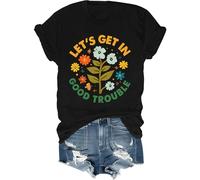 T-shirt « Lets Get in Good Trouble » pour femme et homme avec inscription « Get in Good Trouble », Noir , S