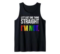 T-Shirt Lets Get One Thing Straight I'm Not LGBT Rainbow Flag Débardeur