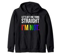 T-Shirt Lets Get One Thing Straight I'm Not LGBT Rainbow Flag Sweat à Capuche