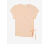 T-shirt Levi's Dry Goods Pointelle Wrap manche courte rose saumon femme - XS