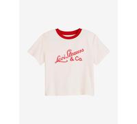 T-shirt Levi's GR Essential Sporty manche courte blanc cru rouge femme - S