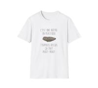 T-Shirt - L'huître Qui Fait pouet-pouet - Les bronzés Font du Ski (FR/ES, Numérique, 44, Taille Normale, Taille Normale, Blanc)