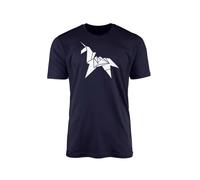 T-shirt licorne origami - Science-fiction cinéma Do Androids Dream of Electric Sheep ? Blade Runner Replicants Detective Cadeau, bleu marine, XXL