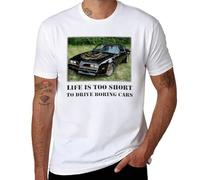 T-shirt « Life is Too Short for Boring Cars », T-shirt vintage pour amateur de voitures musclées, cadeau rétro pour amateurs de voitures, Style blanc, 4XL