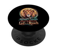 T-shirt Lion Blessed By Yahuah Loved by Yahusha Led Ruach PopSockets PopGrip Adhésif