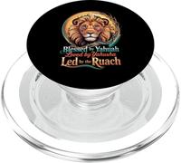 T-shirt Lion Blessed By Yahuah Loved by Yahusha Led Ruach PopSockets PopGrip pour MagSafe