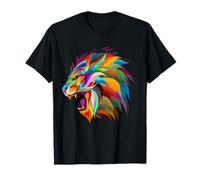 T-shirt lion élégant sauvage, design graphique des lions abstraits T-Shirt