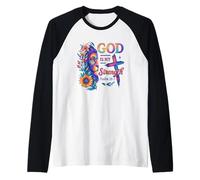 T-Shirt Lion God is My Strength Psaum 28:7 Manche Raglan