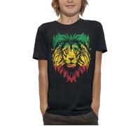 T-shirt LION REGGAE - PIXEL EVOLUTION - Enfant - Coupe ajustée - 100% Coton peigné 9-11 ans