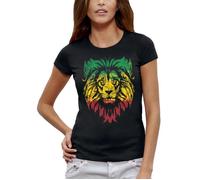 T-shirt LION REGGAE - PIXEL EVOLUTION - Femme - Coupe ajustée - 100% Coton peigné L