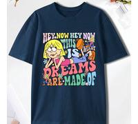 T-shirt Lizzie McGuire avec imprimé fille macaron, t-shirt d'été décontracté à manches courtes, ample et confortable, unisexe, look assorti, vêtements d'été L,M,S,XL,XS,XXLCartoon,LettresCoton