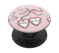 T-Shirt Locket Art Book and Tea Lover PopSockets PopGrip Adhésif