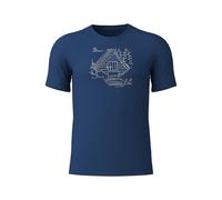 Loeffler Cottage Merino Tencel (tm) Short Sleeve T-shirt Bleu 50 Homme