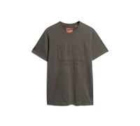 T-shirt logo en relief Superdry Noir M