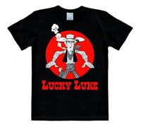 T-shirt - LOGOSHIRT - Easy Fit - Lucky Luke - 100% coton - Noir - Manches courtes XS
