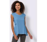 T-shirt long bordure en dentelle transparente - Linea Tesini - bleu ciel BLEU CIEL 38