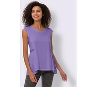 T-shirt long bordure en dentelle transparente - Linea Tesini - lavande LAVANDE 40