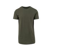 Build Your Brand – T-shirt – Shaped Long Tee – Olive – Homme 3XL