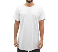 T-Shirt Long Shaped Turnup - Urban Classics - Homme - 100% coton - Manches courtes - Blanc M