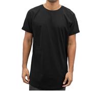 T-Shirt Long Shaped Turnup - URBAN CLASSICS - Noir - 100% coton - Homme - Adulte M