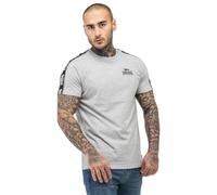 Lonsdale T-shirt pour homme Brindister, coupe normale, gris marl/noir/blanc, XXL