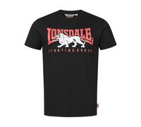 LONSDALE T-Shirt 'Ervan' rouge vif / noir / blanc, Taille L