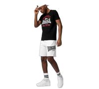 LONSDALE T-Shirt 'Kilchoan' rouge / noir / blanc, Taille XL
