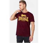 T-shirt - LONSDALE - Logo - 100% coton peigné - Manches courtes - Couleur vintage oxblood M
