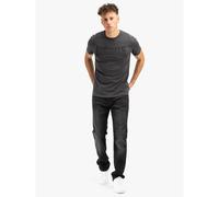 Lonsdale T-shirt pour homme Coupe normale Logo Kai Anthracite/Noir 5XL, Anthracite/noir