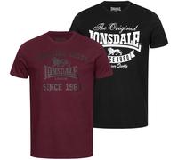 Lonsdale Men's Torbay Twin Pack T-Shirt