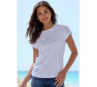 T-shirt lot avec imprimé tendance uni devant - Vivance - blanc BLANC 46/48