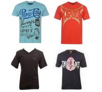 T-Shirt - Lot de 4 - 100% Coton - Manches Courtes - Multicolore L